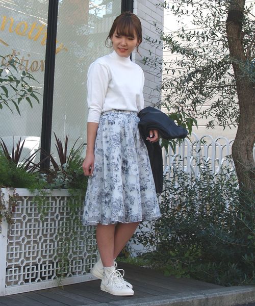 Another Edition(アナザーエディション)の「14GGハイツイストプルオーバー/ AEBC 14GG HIGH TWIST PO◆(ニット/セーター・レディース・オフホワイト/ブラック/ライトグレー/マスタード・フリー)」の18枚目の写真