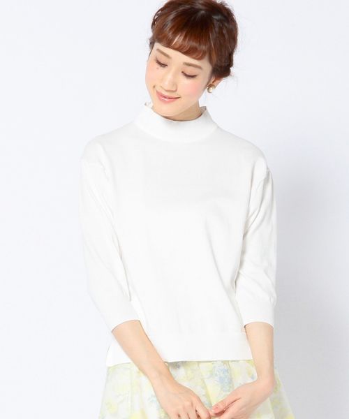 Another Edition(アナザーエディション)の「14GGハイツイストプルオーバー/ AEBC 14GG HIGH TWIST PO◆(ニット/セーター・レディース・オフホワイト/ブラック/ライトグレー/マスタード・フリー)」の19枚目の写真