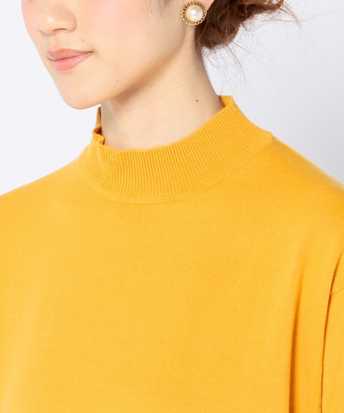 Another Edition(アナザーエディション)の「14GGハイツイストプルオーバー/ AEBC 14GG HIGH TWIST PO◆(ニット/セーター・レディース・オフホワイト/ブラック/ライトグレー/マスタード・フリー)」の8枚目の写真