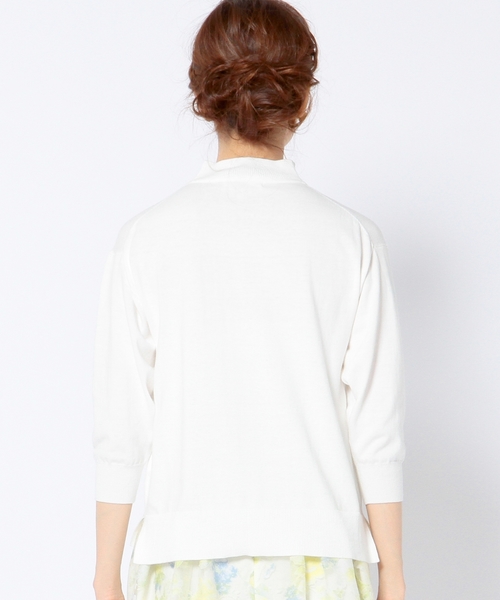 Another Edition(アナザーエディション)の「14GGハイツイストプルオーバー/ AEBC 14GG HIGH TWIST PO◆(ニット/セーター・レディース・オフホワイト/ブラック/ライトグレー/マスタード・フリー)」の17枚目の写真