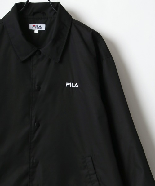 FILA(フィラ)の「FILA/フィラ 別注 ビッグシルエット カレッジロゴ バック刺繍 バックプリントコーチジャケット/ナイロンジャケット(ナイロンジャケット・メンズ・ブラック/ダークグリーン/ネイビー/ブラック系その他・LL/M/L)」の5枚目の写真
