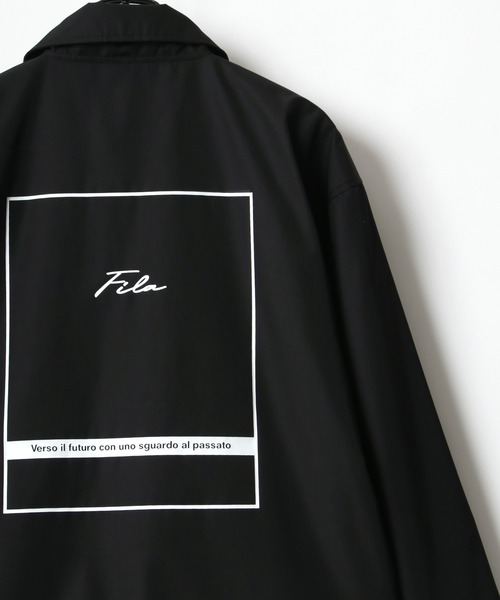 FILA(フィラ)の「FILA/フィラ 別注 ビッグシルエット カレッジロゴ バック刺繍 バックプリントコーチジャケット/ナイロンジャケット(ナイロンジャケット・メンズ・ブラック/ダークグリーン/ネイビー/ブラック系その他・LL/M/L)」の8枚目の写真
