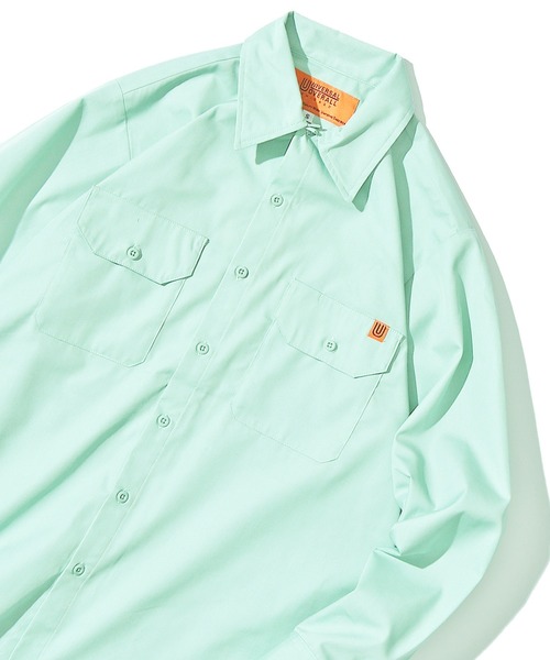 UNIVERSAL OVERALL（ユニバーサルオーバーオール）の「UNIVERSAL OVERALL/ユニバーサルオーバーオール WORKER’S SHIRT ワークシャツ シャツ（シャツ/ブラウス・メンズ・ブラック/ライトグリーン/ライトベージュ/サックスブルー/グリーン/グレー・XL/M/S/L）」の5枚目の写真