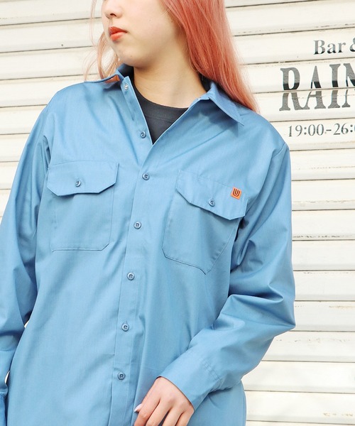 UNIVERSAL OVERALL（ユニバーサルオーバーオール）の「UNIVERSAL OVERALL/ユニバーサルオーバーオール WORKER’S SHIRT ワークシャツ シャツ（シャツ/ブラウス・メンズ・ブラック/ライトグリーン/ライトベージュ/サックスブルー/グリーン/グレー・XL/M/S/L）」の16枚目の写真