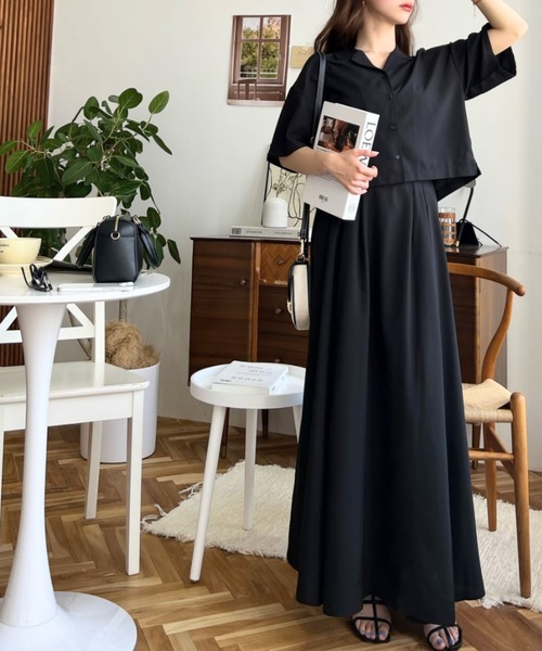 moment+（モーメントプラス）の「セットアップワンピース（オープン