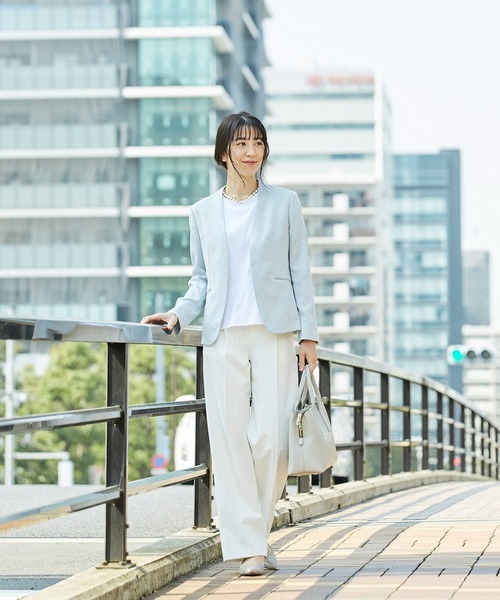 KASHIYAMA(カシヤマ)の「スマートティーアールドライギャバワイドパンツ(その他パンツ・レディース・グリーン/ブルー/ラベンダー/ホワイト/レッド/モスグリーン・マルチサイズ)」の7枚目の写真