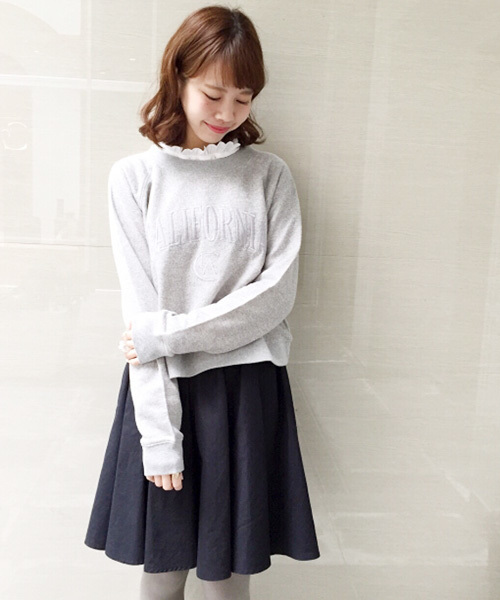 Kastane（カスタネ）の「【Kastane】衿フリルプルオーバー（Tシャツ/カットソー・レディース・オフホワイト/ネイビー・FREE）」の4枚目の写真