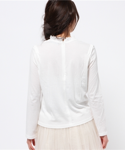 Kastane（カスタネ）の「【Kastane】衿フリルプルオーバー（Tシャツ/カットソー・レディース・オフホワイト/ネイビー・FREE）」の10枚目の写真