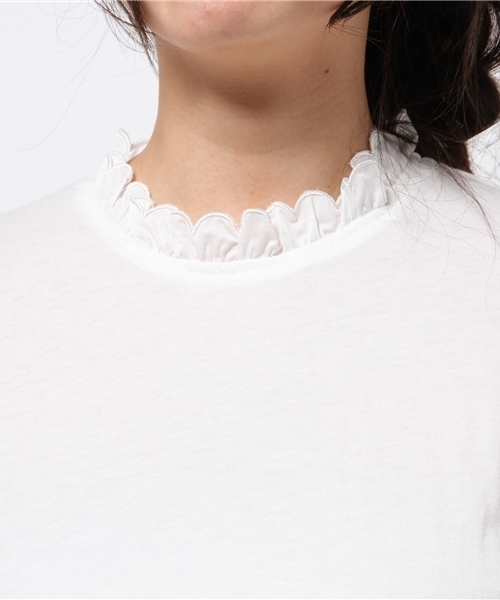 Kastane（カスタネ）の「【Kastane】衿フリルプルオーバー（Tシャツ/カットソー・レディース・オフホワイト/ネイビー・FREE）」の11枚目の写真