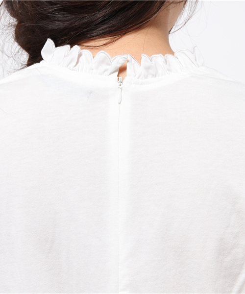 Kastane（カスタネ）の「【Kastane】衿フリルプルオーバー（Tシャツ/カットソー・レディース・オフホワイト/ネイビー・FREE）」の12枚目の写真