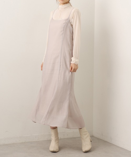 one after another NICE CLAUP(ワンアフターアナザーナイスクラップ)の「チュールメローインナー(Tシャツ/カットソー・レディース・ミント/アイボリー/ピンク/モカ・FREE)」の10枚目の写真