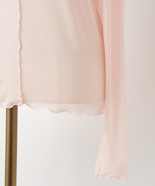 one after another NICE CLAUP(ワンアフターアナザーナイスクラップ)の「チュールメローインナー(Tシャツ/カットソー・レディース・ミント/アイボリー/ピンク/モカ・FREE)」の12枚目の写真