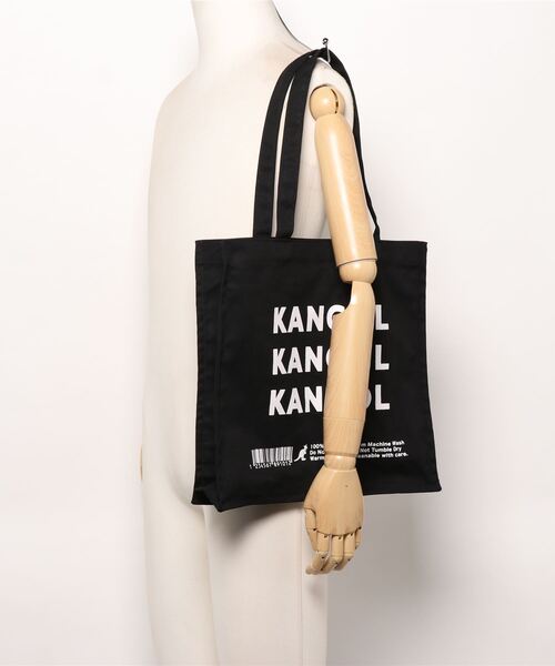 dictionary(ディクショナリー)の「【KANGOL / カンゴール】 プリント スクエア トート バッグ(トートバッグ・レディース・オフホワイト/ブラック/ホワイト系/ブラック系・FREE)」の7枚目の写真