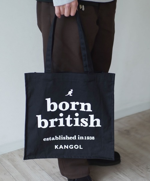 dictionary(ディクショナリー)の「【KANGOL / カンゴール】 プリント スクエア トート バッグ(トートバッグ・レディース・オフホワイト/ブラック/ホワイト系/ブラック系・FREE)」の3枚目の写真