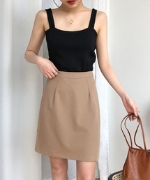 シンプルリブニットタンクトップ