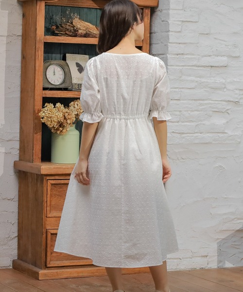 Honeys（ハニーズ）の「レースワンピース（ワンピース・レディース・ミント/ブラック/ホワイト・S/L/M）」の6枚目の写真