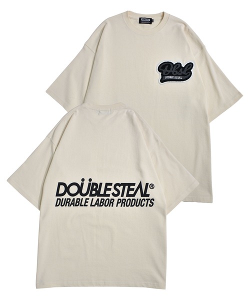 DOUBLE STEAL(ダブルスティール)の「Big Wappen Tシャツ(Tシャツ/カットソー・メンズ・ベージュ/ブラック/ホワイト/ブルー・LARGE/X-LARGE/MEDIUM)」の3枚目の写真