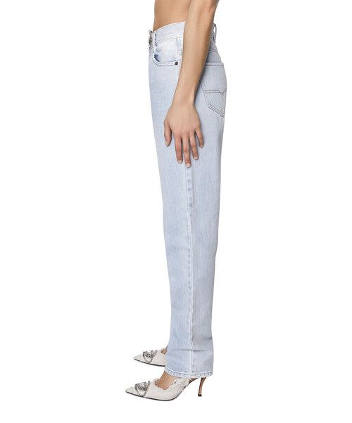 DIESEL（ディーゼル）の「レディース デニム ハイウエスト ストレート ライトウォッシュ（デニムパンツ・レディース・インディゴブルー・23inch/29inch/27inch/25inch）」の5枚目の写真