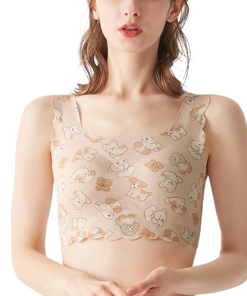 Tuche(トゥシェ)の「Tuche/トゥシェ 縫い目が無くて低刺激 ナイトブラ 保湿加工付き(ナイトブラ・レディース・ベージュ系その他/ライトピンク/グレー系その他/クリーム/ライトブラウン/グレー系その他2/ライトブルー/イエロー系その他・MEDIUM/LARGE/X-LARGE)」の4枚目の写真