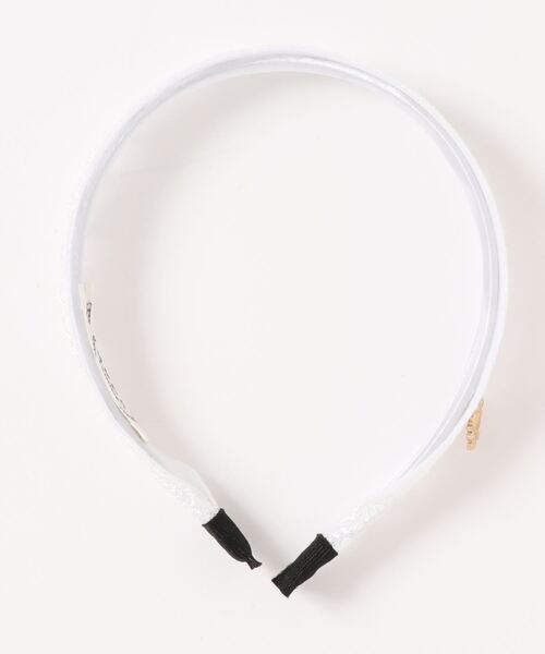 axes femme（アクシーズファム）の「ローズ柄レースカチューシャ（カチューシャ・レディース・ホワイト/ブラック・MEDIUM）」の2枚目の写真