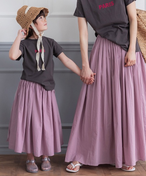 coca（coca）（コカ）の「キッズ 親子お揃いコットンボイルスカート（スカート・キッズ・イエロー/ブルー/グリーン/ピンク系その他/ピンク/ブラック/ライトブルー/ダークグリーン/レッド・100/110/120/130/140/150）」の8枚目の写真