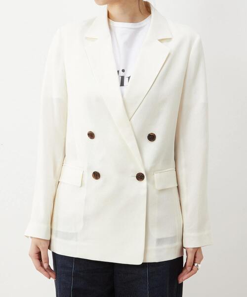 美品martinique マルティニーク　ダブルジャケット　ホワイト　フリー ダブルジャケット｜martinique（マルティニーク）｜商品詳細