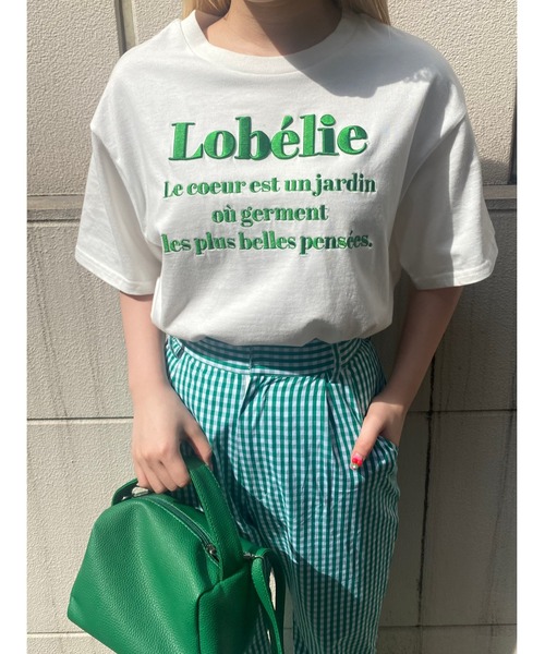 WC（ダブル シー）の「ロゴデザイン刺繍T（Tシャツ/カットソー・レディース・ブラック/ライトパープル/グリーン/ピンク・FREE）」の2枚目の写真