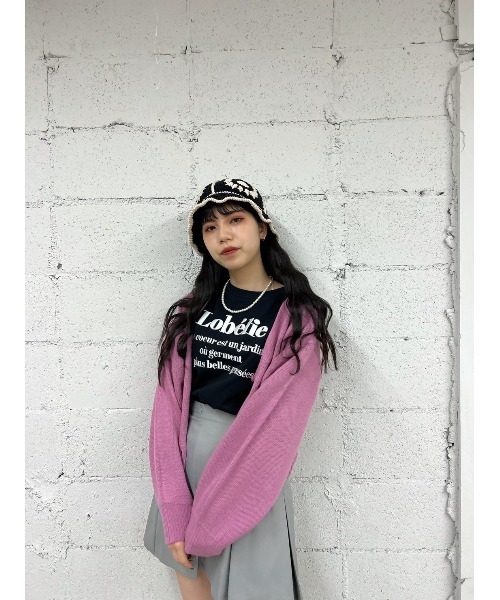 WC（ダブル シー）の「ロゴデザイン刺繍T（Tシャツ/カットソー・レディース・ブラック/ライトパープル/グリーン/ピンク・FREE）」の5枚目の写真