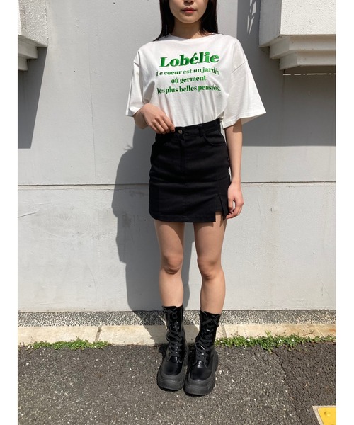 WC（ダブル シー）の「ロゴデザイン刺繍T（Tシャツ/カットソー・レディース・ブラック/ライトパープル/グリーン/ピンク・FREE）」の8枚目の写真