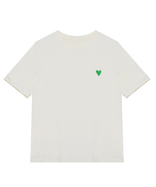Fano Studios ハート柄刺繍ロゴTシャツ ハート柄 刺繍ロゴ Tシャツ FX22S079【Fano Studios