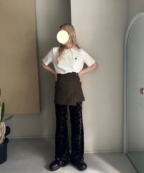 Fano Studios(ファノ ストゥディオズ)の「ハート柄 刺繍ロゴ Tシャツ FX22S079【Fano Studios】(Tシャツ/カットソー・レディース・クリーム/ブラック/グリーン/ピンク・FREE)」の14枚目の写真