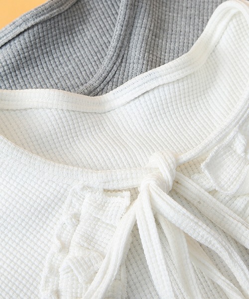 DAY CLOSET(デイ クローゼット)の「レディース ワッフルフリル付け襟(付け襟・レディース・ホワイト/グレー・ONE SIZE)」の8枚目の写真
