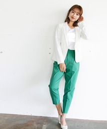 WHITE JOOLA | 【手洗いできる♪】PrimeFle日本製生地使用・紫外線防止＆撥水＆接触冷感＆ストレッチ！多機能テーパードカラーパンツ(その他パンツ)