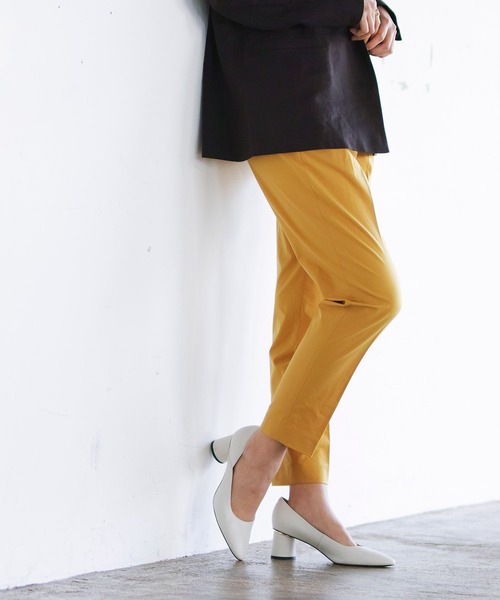 WHITE JOOLA（ホワイトジョーラ）の「【手洗いできる♪】PrimeFle日本製生地使用・紫外線防止＆撥水＆接触冷感＆ストレッチ！テーパードカラーパンツ（その他パンツ・レディース・ブルー/ピンク/ブラック/マスタード/ホワイト/グリーン/パープル・61/58/67/64）」の17枚目の写真