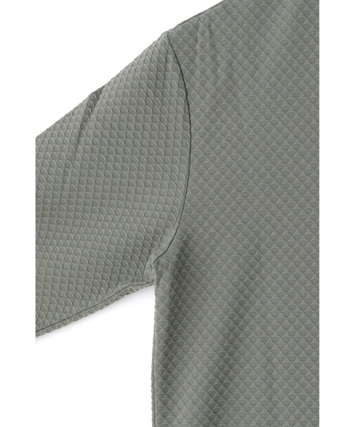 HIGH STREET（ハイストリート）の「HIGH STREET∴RAPIモノグラム調ジャージVネック（Tシャツ/カットソー・メンズ・カーキ/アイボリー/ブラック・LL/L/M）」の7枚目の写真
