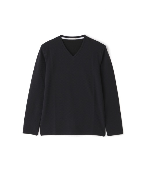 HIGH STREET（ハイストリート）の「HIGH STREET∴RAPIモノグラム調ジャージVネック（Tシャツ/カットソー・メンズ・カーキ/アイボリー/ブラック・LL/L/M）」の12枚目の写真