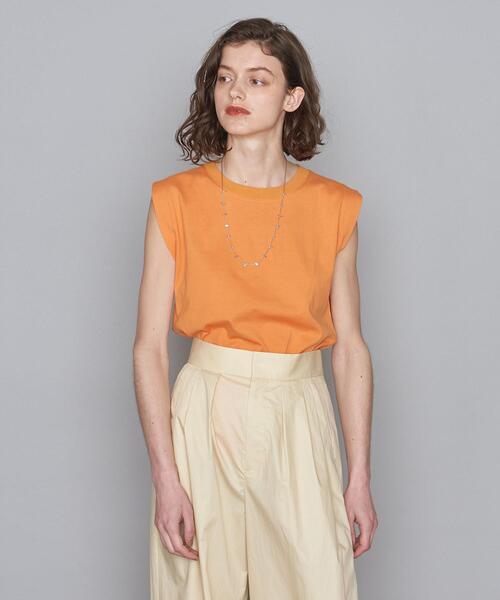 AEWEN MATOPH(イウエン マトフ)の「<AEWEN MATOPH(イウエン マトフ)>コットン ノースリーブカットソー(Tシャツ/カットソー・レディース・オレンジ/ホワイト/ブラック・FREE)」の1枚目の写真