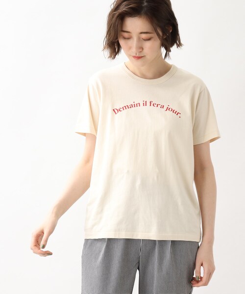 grove(グローブ)の「grove×Something メッセージロゴTシャツ(Tシャツ/カットソー・レディース・ブラック/レッド系1/アイボリー・03/02)」の4枚目の写真