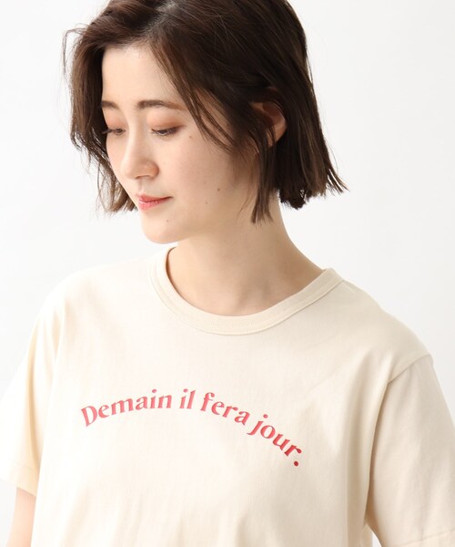 grove(グローブ)の「grove×Something メッセージロゴTシャツ(Tシャツ/カットソー・レディース・ブラック/レッド系1/アイボリー・03/02)」の7枚目の写真
