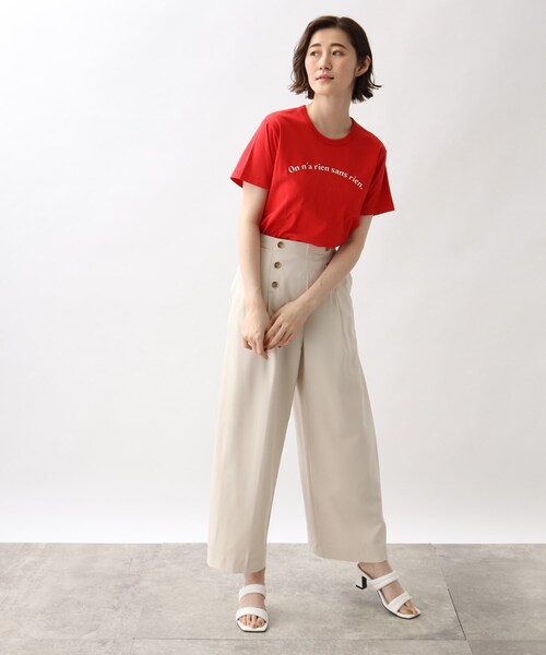 grove(グローブ)の「grove×Something メッセージロゴTシャツ(Tシャツ/カットソー・レディース・ブラック/レッド系1/アイボリー・03/02)」の15枚目の写真