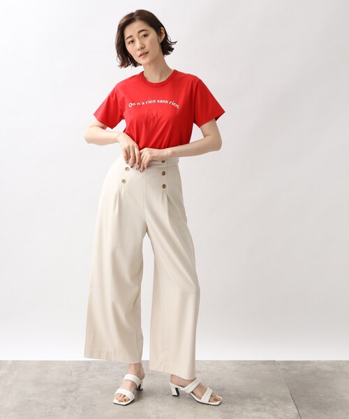 grove(グローブ)の「grove×Something メッセージロゴTシャツ(Tシャツ/カットソー・レディース・ブラック/レッド系1/アイボリー・03/02)」の16枚目の写真