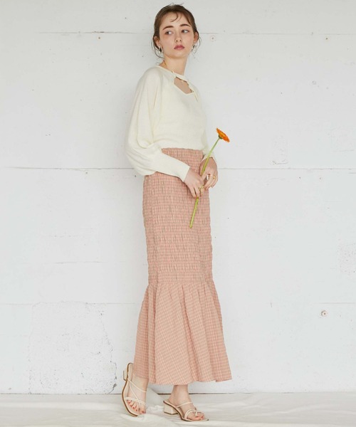 archives（アルシーヴ）の「テープヤーンボレロ＋ニットキャミソールアンサンブル（アンサンブル・レディース・ブラック/オレンジ/ブルー/アイボリー・FREE）」の15枚目の写真