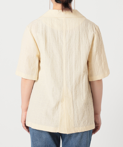 セール】ジャガード半袖ジャケット（テーラードジャケット）｜B.C