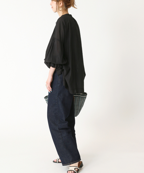 B.C STOCK（ベーセーストック）の「キャンディースリーブスキッパーシャツ（シャツ/ブラウス・レディース・ホワイト/ブラック/グレー/グリーン・FREE）」の6枚目の写真