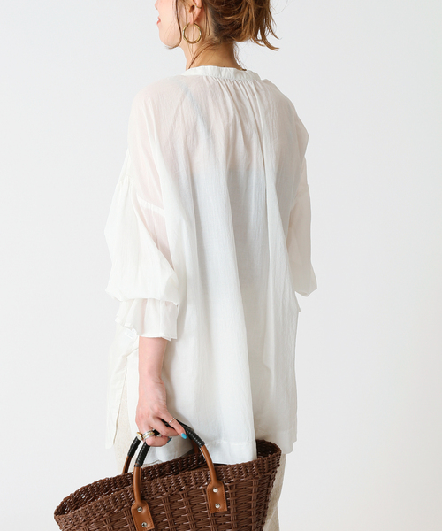 B.C STOCK（ベーセーストック）の「キャンディースリーブスキッパーシャツ（シャツ/ブラウス・レディース・ホワイト/ブラック/グレー/グリーン・FREE）」の15枚目の写真