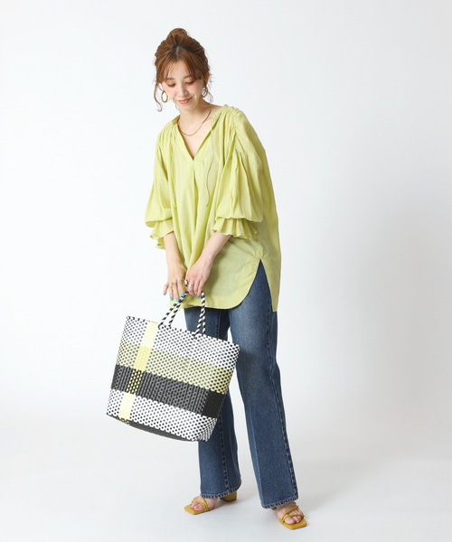 B.C STOCK（ベーセーストック）の「キャンディースリーブスキッパーシャツ（シャツ/ブラウス・レディース・ホワイト/ブラック/グレー/グリーン・FREE）」の17枚目の写真