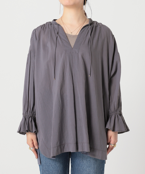 B.C STOCK（ベーセーストック）の「キャンディースリーブスキッパーシャツ（シャツ/ブラウス・レディース・ホワイト/ブラック/グレー/グリーン・FREE）」の21枚目の写真