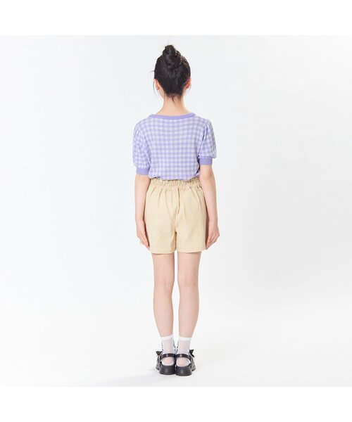 algy(アルジー)の「ギンガムサマーニットT(ニット/セーター・キッズ・ブラック/サックスブルー/ラベンダー・SMALL/MEDIUM/X-SMALL/XX-SMALL)」の5枚目の写真