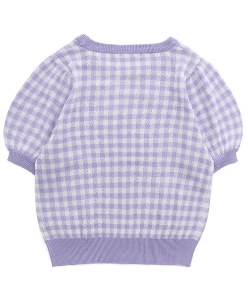 algy(アルジー)の「ギンガムサマーニットT(ニット/セーター・キッズ・ブラック/サックスブルー/ラベンダー・SMALL/MEDIUM/X-SMALL/XX-SMALL)」の10枚目の写真