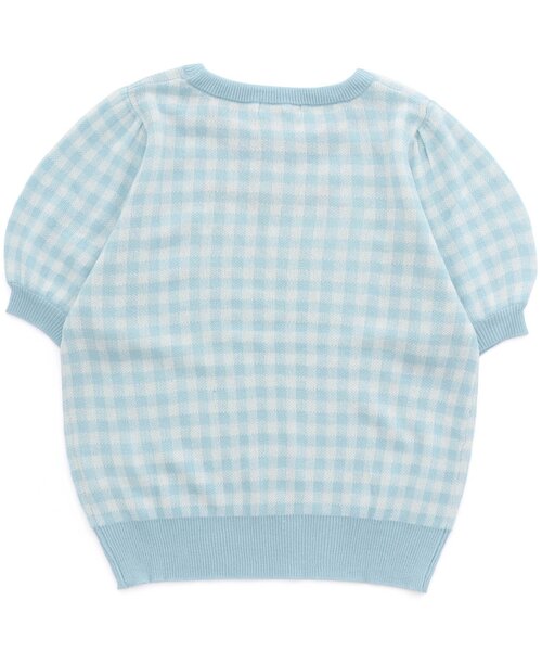 algy(アルジー)の「ギンガムサマーニットT(ニット/セーター・キッズ・ブラック/サックスブルー/ラベンダー・SMALL/MEDIUM/X-SMALL/XX-SMALL)」の11枚目の写真